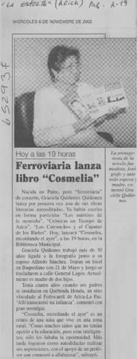 Ferroviaria lanza libro "Cosmelia"  [artículo]