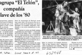 Se reagrupa "El Telón" compañía clave de los '80  [artículo]