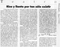 Risa y llanto por tan sólo existir  [artículo] Marcelo Cabello