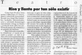 Risa y llanto por tan sólo existir  [artículo] Marcelo Cabello