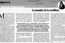 La pesadez de la cordillera  [artículo] Elizabeth Subercaseaux