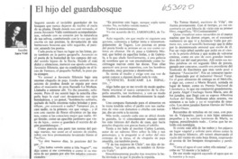 El hijo del guardabosque  [artículo] Sara Vial