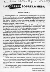 Las cartas sobre la mesa  [artículo] Carlos Ernesto Sánchez