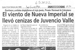 El viento de Nueva Imperial se llevó cenizas de Juvencio Valle  [artículo]