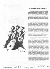 Los 98 años de Juvencio  [artículo]