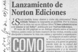 Lanzamiento de Norton Ediciones  [artículo]
