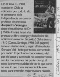 Sinceridad, Chile íntimo en 1910  [artículo]