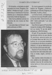 Ramón Díaz Eterovic  [artículo]