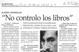 "No controlo los libros"  [artículo]