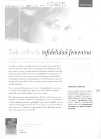 Todo sobre la infidelidad femenina  [artículo]