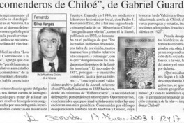 "Los encomenderos de Chiloé", de Gabriel Guarda O.S.B.  [artículo] Fernando Silva Vargas