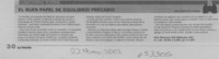 El buen papel de Equilibrio precario  [artículo] Leopoldo Pulgar