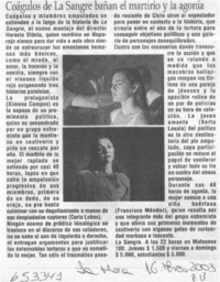 Coágulos de La sangre bañan el martirio y la agonía  [artículo]