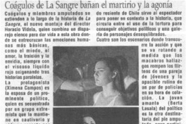 Coágulos de La sangre bañan el martirio y la agonía  [artículo]