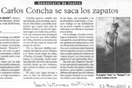 Carlos Concha se saca los zapatos  [artículo] Marietta Santí