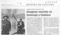 Inauguran recorrido en homenaje a Huidobro