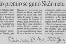 Lindo premio se ganó Skármeta  [artículo]