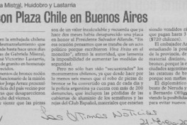 Arrasan con Plaza Chile en Buenos Aires  [artículo] Marcela Andrés