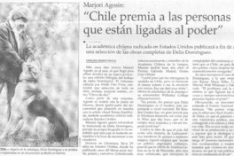 "Chile premia a las personas que están ligadas al poder"  [artículo] Carolina Andonie Dracos