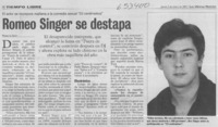 Romeo Singer se destapa  [artículo] Marietta Santí
