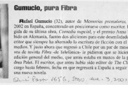 Gumucio, pura fibra  [artículo]