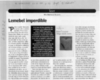 Lemebel imperdible  [artículo] Mili Rodríguez Villouta