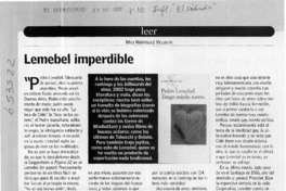 Lemebel imperdible  [artículo] Mili Rodríguez Villouta