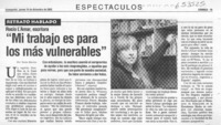 "Mi trabajo es para los más vulnerables"  [artículo] Tania Merino