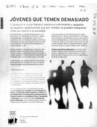 Jóvenes que temen demasiado  [artículo]