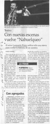 Con nuevas escenas vuelve "Nahuelqueo"  [artículo] Verónica Marinao