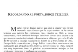 Recordando al poeta Jorge Teillier  [artículo]