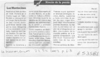 Luz Montecinos  [artículo] A. T.