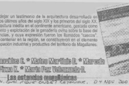 Las estancias magallánicas  [artículo]