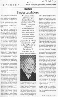 Gonzalo Rojas y el percance del vivir  [artículo] Sergio Ramón Fuentealba