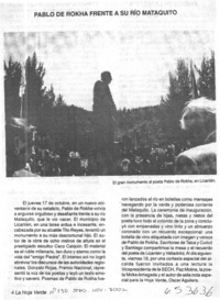Pablo de Rokha frente a su Río Mataquito  [artículo]