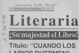 "Cuando los labios duermen"  [artículo] Luis Paz