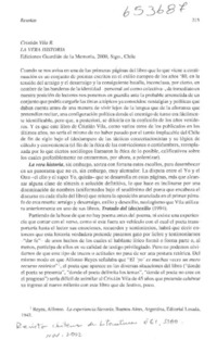 La vera historia  [artículo] Cristián Gómez O.