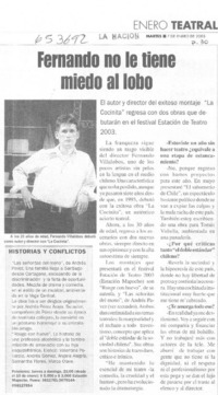 Fernando no le tiene miedo al lobo  [artículo]