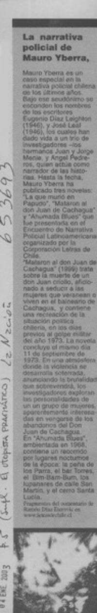 La narrativa policial de Mauro Yberra  [artículo]