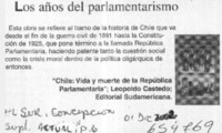 Los años del parlamentarismo  [artículo]