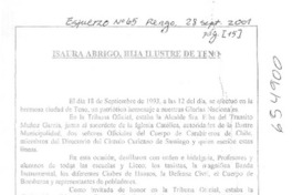 Isaura Abrigo, hija ilustre de Teno  [artículo]