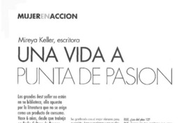 Una vida a punta de pasión  [artículo] Ana Victoria Esfornos