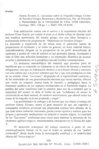 Lecciones sobre la tragedia griega  [artículo] Roberto Quiroz Pizarro