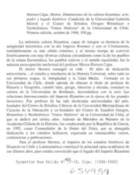 Dimensiones de la cultura bizantina  [artículo] Roberto Soto Ayala