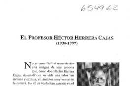 El profesor Héctor Herrera Cajas  [artículo] Miguel Castillo Didier