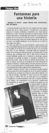 Fantasmas para una historia  [artículo]