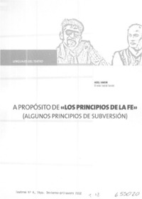 A propósito de "Los principios de la fe" (algunos principios de subversión)  [artículo] Adel Hakim