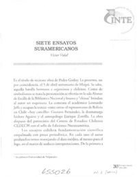 Siete ensayos suramericanos  [artículo] Víctor Vidal