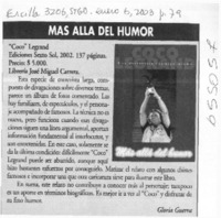 Más allá del humor  [artículo] Gloria Guerra