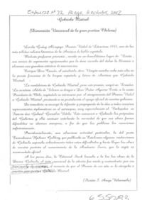 Gabriela Mistral  [artículo] Florián S. Araya Valenzuela